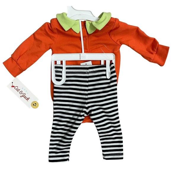 Cat & Jack NB Halloween Pumpkin Outfit - Picture 2 of 4
